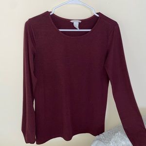 Burgundy H&M Woman’s Long Sleeve Basic Size M